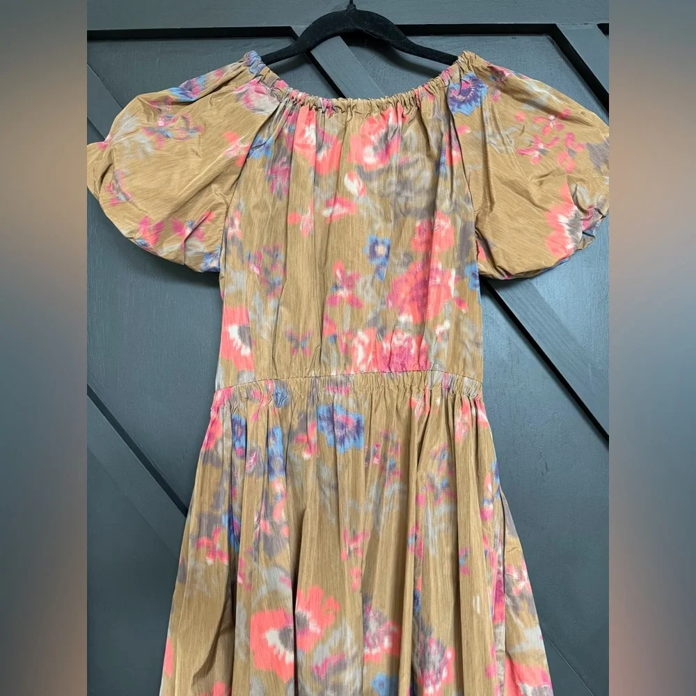 Ulla Johnson Cecile Floral Fit & Flare Midi-Dress, Size 2 - Picture 11 of 13